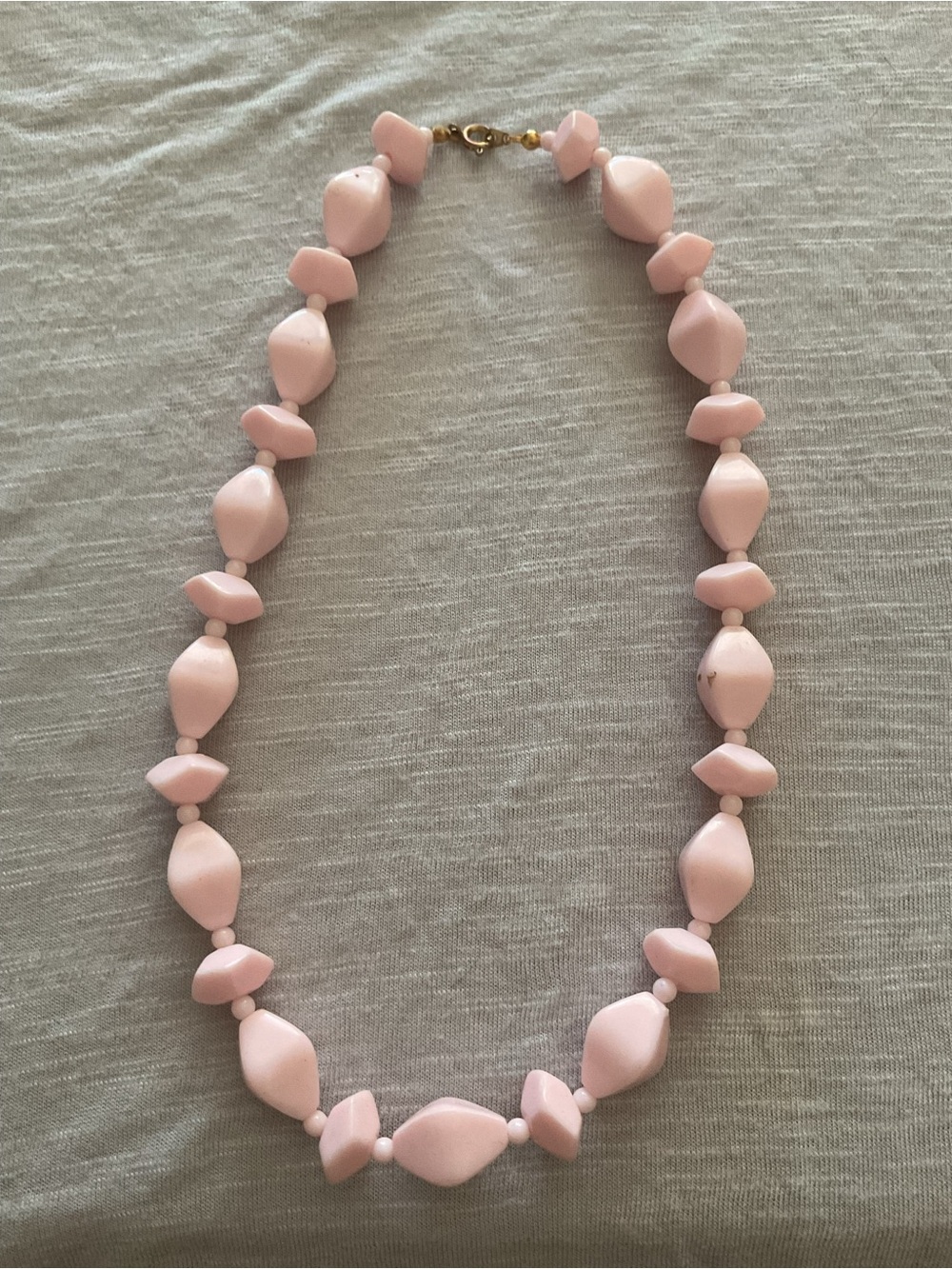 NEW 1970’s NOS Lucite Pink Beaded Statement Necklace